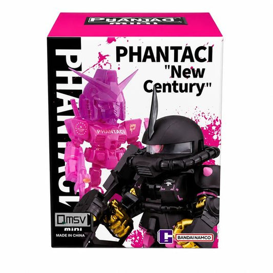 Gundam meets streetwear style in the QMSV Mini PHANTACI “New Century” Series! This officially licensed collaboration gives iconic Mobile Suits a bold PHANTACI-inspired makeover, combining QMSV Mini’s super-deformed proportions with striking pink, black, metallic, and translucent finishes.

The collection features 6 regular designs plus 1 hidden edition, including stylized versions of recognizable Gundam Mobile Suits such as the RX-78-2 and Zaku II. Each figure features detailed paint applications, distincti