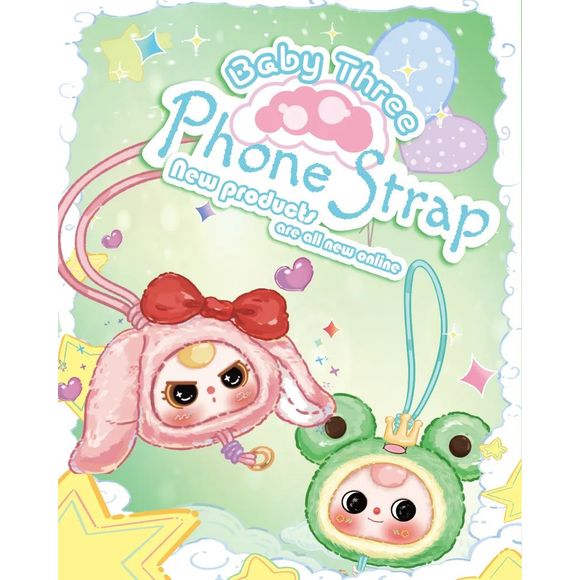 Add a dash of charm to your daily carry with the Baby Three Phone Strap Plush Blind Box — a delightful fusion of cuteness and surprise. Each blind box hides one plush phone strap character drawn from a lineup of 13 styles (12 regular, 1 secret), so no two strap picks feel the same. Whether you snag one or aim to collect them all, there’s a thrill in every unboxing.

Made from soft plush materials with carefully crafted details, this accessory is designed to clip smoothly to your phone, bag, backpack, or key