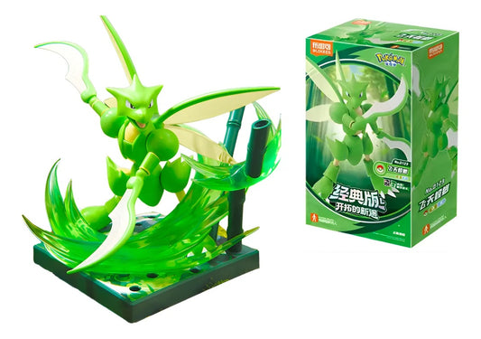 <p>Add the razor-sharp <strong>Scyther</strong> to your Pokémon collection with the <strong>Blokees Pokémon Classic Version-L Scyther Figure</strong>!</p>

<p>This officially licensed Pokémon collectible recreates Scyther in Blokees' larger <strong>Classic Version-L</strong> format, giving the fan-favorite Bug- and Flying-type Pokémon an impressive presence on display.</p>

<p>Scyther features articulated joints for dynamic posing along with its signature scythe-like arms, insect wings, and bright green col