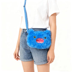 ZURU Fuggler Funny Ugly Big Head Series Screaming Monster Blue Crossbody Bag