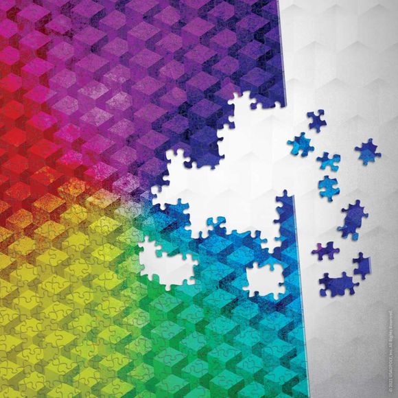 Gradient Cubes 1000 Piece 19x27-inch Jigsaw Puzzle | Galactic Toys & Collectibles