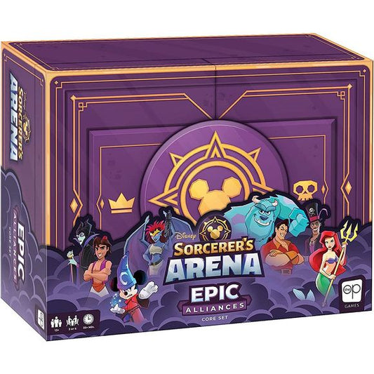 DISNEY THEMED BATTLE ROYALE STRATEGY GAME: Get ready to summon some of Disney and Pixar’s most beloved characters with endless combinations in this thrilling strategic battle game. Choose from 8 iconic characters - Sorcerer's Apprentice Mickey, Gaston, Aladdin, Demona, Sulley, Dr. Facilier, Maleficent, Ariel - each with their own special abilities and more! Go head to head in a 2-player game or play as a team in a 4-player game as you summon, strategize, and succeed with your characters to earn victory poin