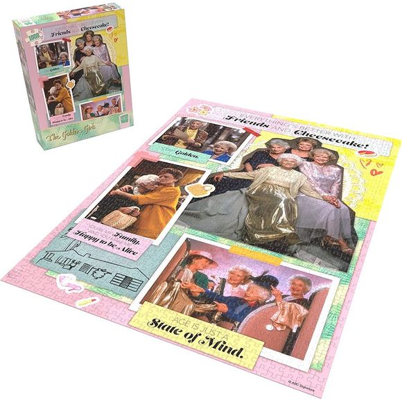 USAopoly The Golden Girls Everything’s Better with Friends and Cheesecake1000 Piece 19x27-inch Jigsaw Puzzle | Galactic Toys & Collectibles