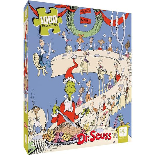 USAopoly Dr. Suess The Grinch Feast 1000 Piece 19 x 27-inch Jigsaw Puzzle | Galactic Toys & Collectibles