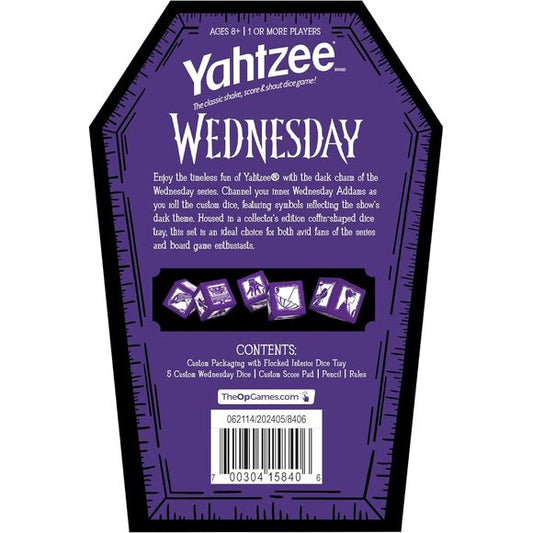 Wednesday Edition Yahtzee Dice Game