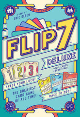 Flip over cards one by one without flipping the same number twice.

Sound easy? Think again! This isn't just any deck of cards… In Flip 7 there's only one 1 card, two 2's, three 3’s, etc plus a bunch of special cards that can score you extra points, give you a second chance, or freeze you or your opponents in your tracks.

Are you the type of player to play it safe and bank points before you bust, or are you going to risk it all and go for the bonus points by flipping over seven in a row? Press your luck me