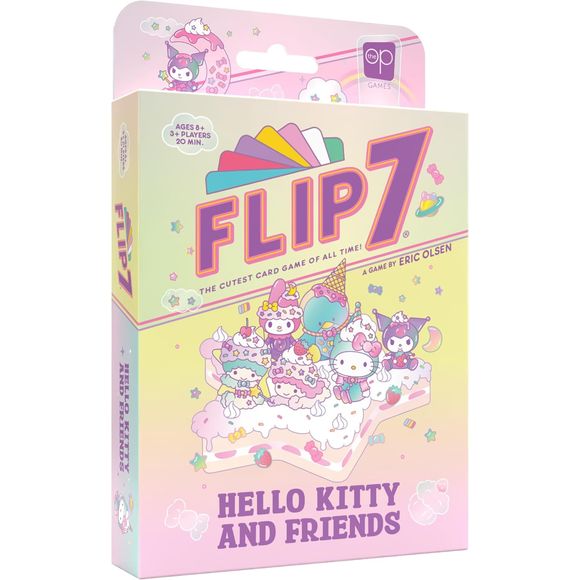 Celebrate Hello Kitty and Friends in a press-your-luck card game, where you score points based on the value of the Friend cards in front of you. The higher the number on the Friend card is, the more valuable the card is… And the more copies of that Friend card there are in the deck. Press your luck to collect sweet Modifier cards and take special Actions, but be careful not to collect a second card with the same friend, or you are out of the round, scoring nothing.