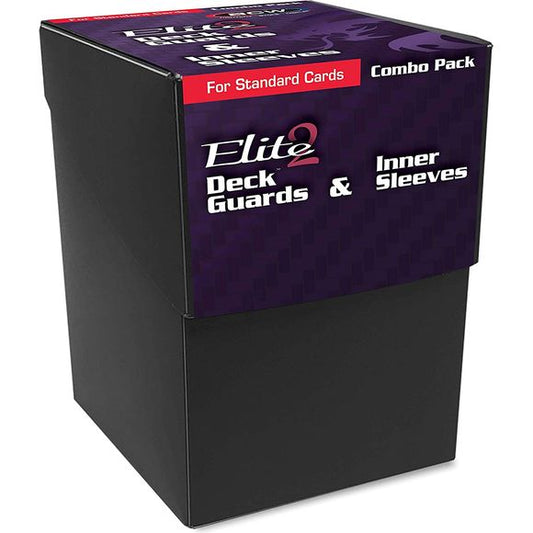 BCW Combo Pack - Elite2 Deck Guards and Inner Sleeves  - Black | Galactic Toys & Collectibles