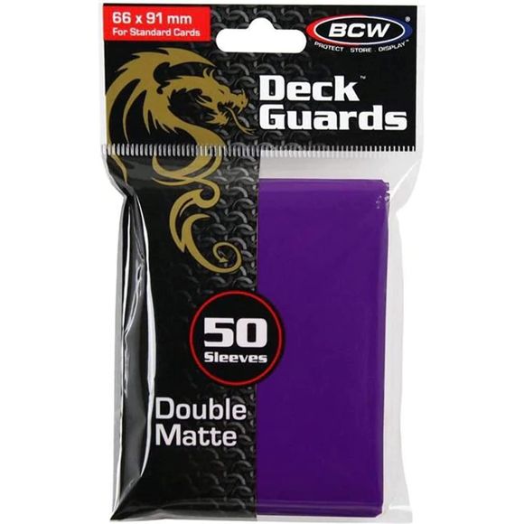 BCW Deck Guard - Double Matte - Purple | Galactic Toys & Collectibles