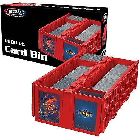 BCW Collectible Card Bin - 1600 ct. - Red | Galactic Toys & Collectibles