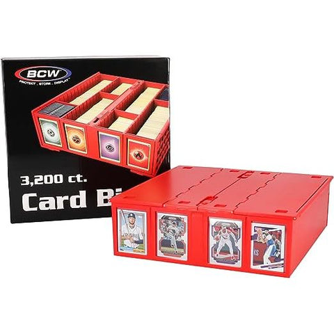BCW Collectible Card Bin - 3200 ct. - Red | Galactic Toys & Collectibles