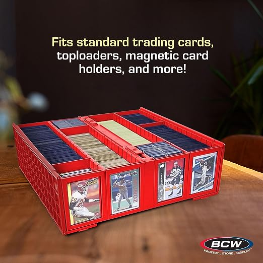 BCW Collectible Card Bin - 3200 ct. - Red | Galactic Toys & Collectibles