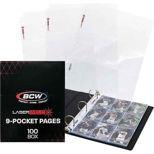 BCW LaserWeld Pages - 9 Pocket - 100ct Box | Galactic Toys & Collectibles