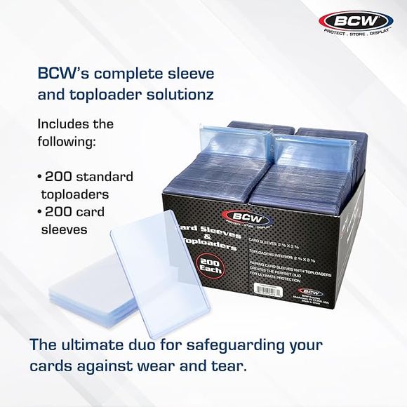 BCW Card Sleeve and Toploader Combo Pack 200ct | Galactic Toys & Collectibles