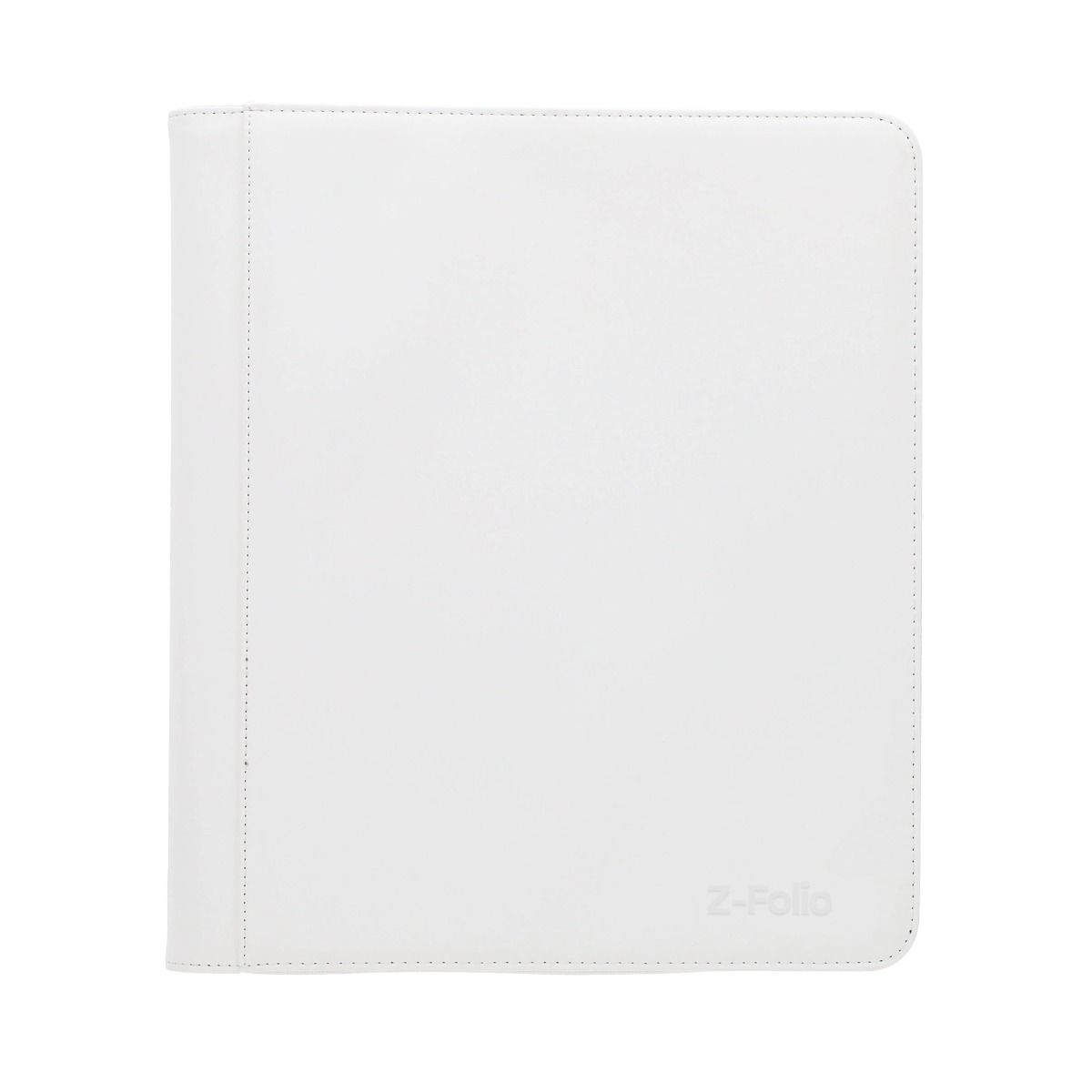 The BCW Z-Folio LX has 9-pocket pages sized to hold 252 toploaders. It works great for sports cards, trading cards, and gaming cards that have been inserted in 3x4, standard-thickness toploaders. The folio has a leatherette cover with stitched edges. A durable zipper ensures that cards will not fall out of your album. Unlike a binder with removable pages, our double-sided, archival-safe, polypropylene pages are welded into the album.