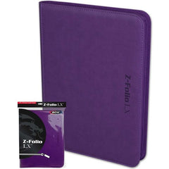 The BCW Zipper-Folio-LX will accommodate 360 cards and features a padded leatherette front and back cover with contrasting colored stitching and wrap around zipper. Side-loading pockets deter the cards from sliding out of place. It works great for sports cards, trading cards, and gaming cards and works with soft-sleeves, Deck Guards, and double-sleeved Deck Guards. Unlike a binder with removable pages, our premium, double-sided, archival safe polypropylene pages are welded into the album and will not harm t