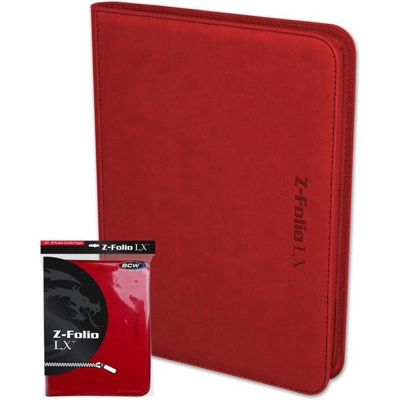 BCW Z-Folio 9-Pocket LX Album - Red | Galactic Toys & Collectibles
