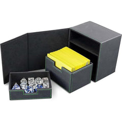 The BCW Deck Vault is a card box built to last and will not let you down. It features a padded faux leather outer shell with a microfiber faux-suede interior. The contrasting stitching complements its vibrant exterior. The durable construction will keep your cards safe from damage and make sure your deck is ready for the next round.