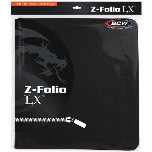 BCW Z-Folio 12-Pocket LX Album - Black | Galactic Toys & Collectibles