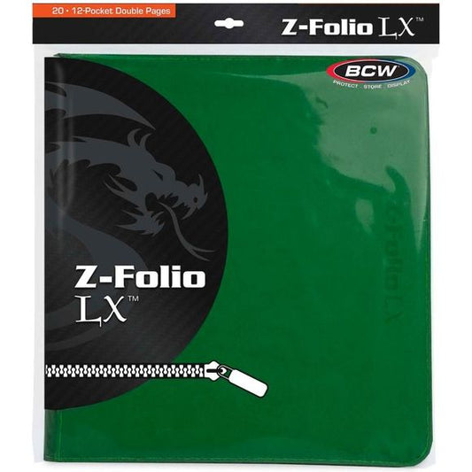 BCW Z-Folio 12-Pocket LX Album - Green | Galactic Toys & Collectibles