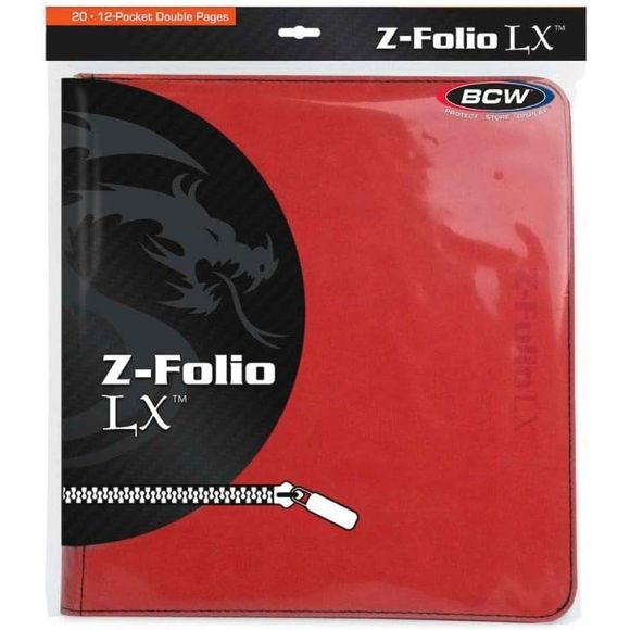 BCW Z-Folio 12-Pocket LX Album - Red | Galactic Toys & Collectibles