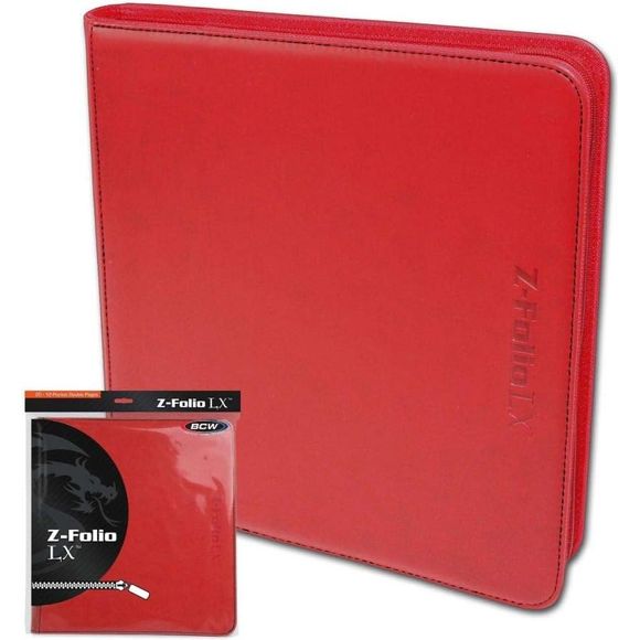 BCW Z-Folio 12-Pocket LX Album - Red | Galactic Toys & Collectibles