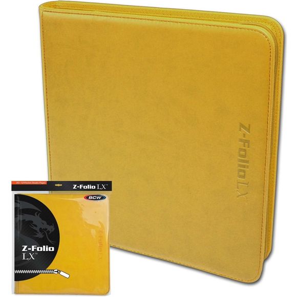 BCW Z-Folio 12-Pocket LX Album - Yellow | Galactic Toys & Collectibles