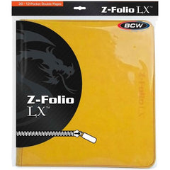 BCW Z-Folio 12-Pocket LX Album - Yellow | Galactic Toys & Collectibles