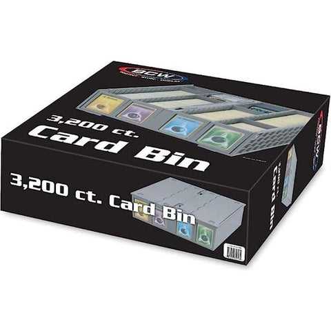 BCW Collectible Card Bin - 3200 ct. - Gray | Galactic Toys & Collectibles