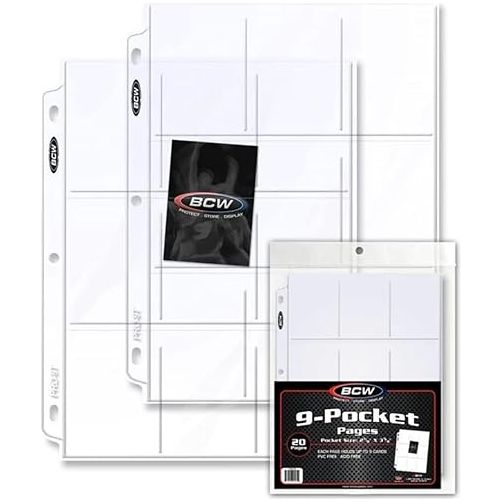 BCW Pro 9-Pocket Pages - 20ct Box | Galactic Toys & Collectibles