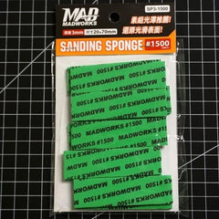 Madworks SP2-1500 2mm Model Sanding Sponge #1500 1500 Grit 2cm x 7cm 10pc | Galactic Toys & Collectibles