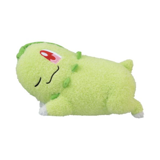 Be sure to get your hands on this adorable Chikorita Kutsurogi Time ("Relaxing Time") Plush! A great comfy companion for any Pokémon fan!