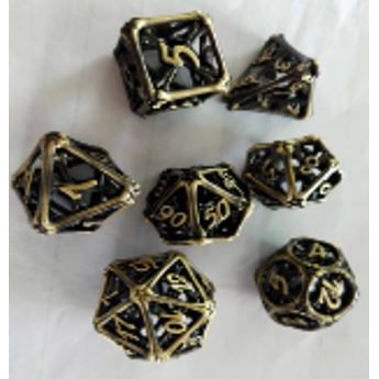 Galactic Dice Premium Dice Sets - Hollow Bone (Ver 4) Set of 7 Dice with Tin | Galactic Toys & Collectibles