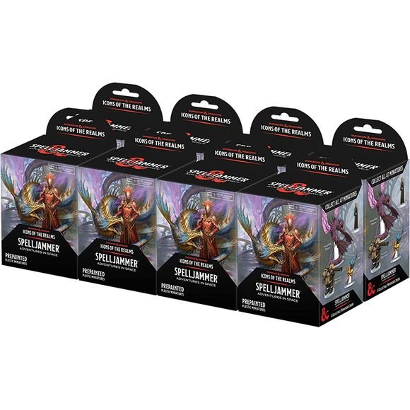 WizKids D&D Icons of The Realms: Spelljammer Adventures in Space - 8ct. Booster Brick (Set 24) - Miniatures, Randomly Assorted, Dungeons & Dragons | Galactic Toys & Collectibles