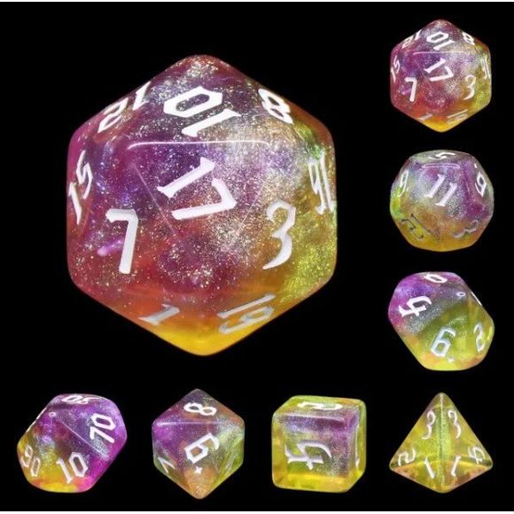 Galactic Dice HD Dice Sets - Golden Faith Set of 7 Dice | Galactic Toys & Collectibles