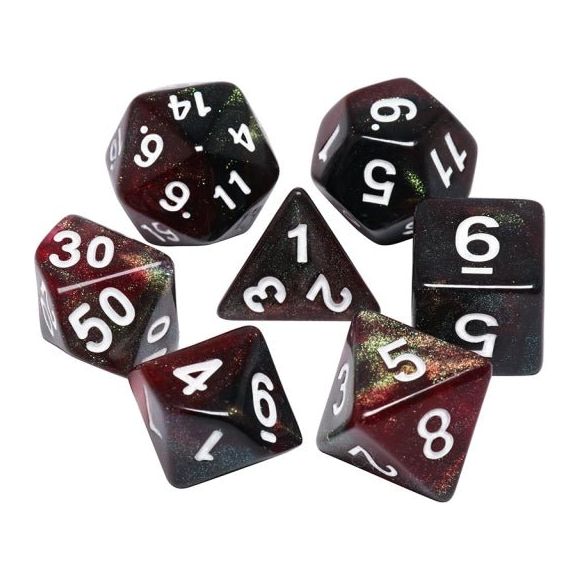 Galactic Dice HD Dice Sets - Jumping Flame Set of 7 Dice | Galactic Toys & Collectibles