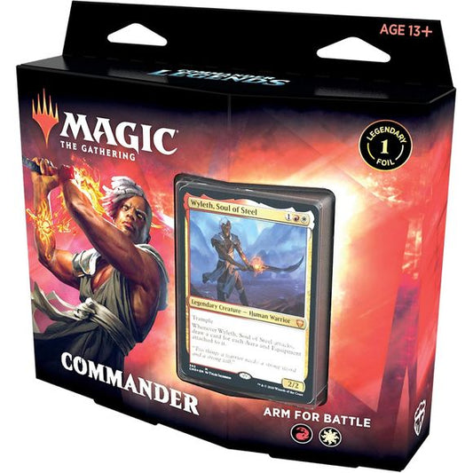 This Commander Legends Commander Deck includes 1 ready-to-play deck of 99 Magic cards, 1 legendary foil commander card, 10 double-sided tokens, 1 deck box (can hold 100 sleeved cards), and 1 life tracker.