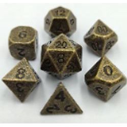 Galactic Dice Premium Dice Sets - NF Dice Bronze (Ver 29) Set of 7 Dice with Tin | Galactic Toys & Collectibles