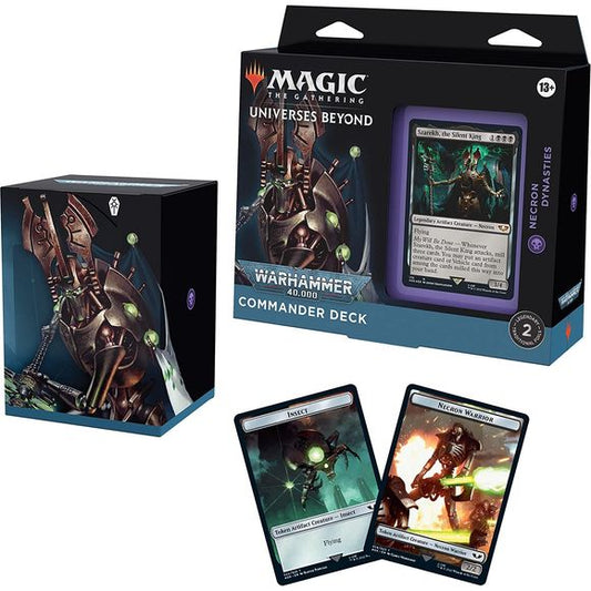 Magic: The Gathering Universes Beyond: Warhammer 40,000 Commander Deck – Necron Dynasties | Galactic Toys & Collectibles