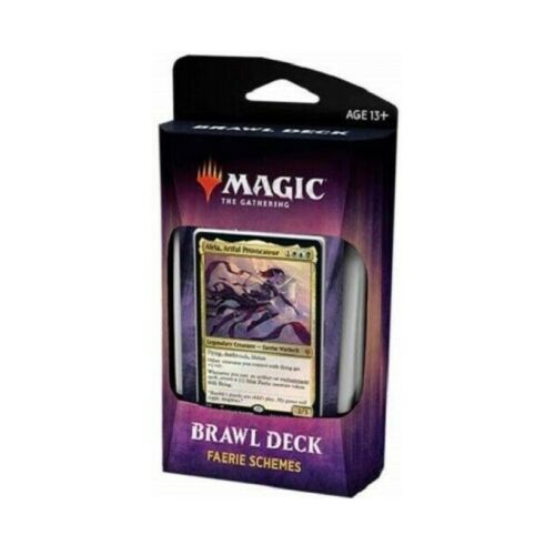 Brawl Decks are 60-card ready-to-play decks, all Standard-legal, and designed specifically for the Brawl format. There are four decks available, and each has seven Standard-legal cards not available in Throne of Eldraine booster packs. 
Contents:
• 60-card Standard-legal singleton deck (no more than 1 copy of a given card, except basic lands)
• 7 Standard-legal cards not found in traditional Throne of Eldraine booster packs
• 1 foil legendary creature not found in Throne of Eldraine booster packs
• 1 Life W