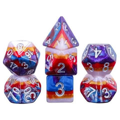 The perfect companion for your gaming needs! These HD acrylic dice are exactly what you've been searching for that upcoming game night with the group. This set includes on of each: d20, d12, d10, d10 (percentile), d8, d6, and a d4 (7 dice in total).