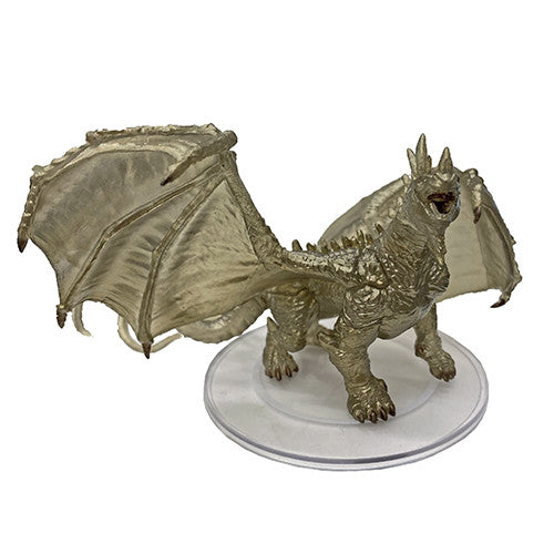 Fizban's Treasury of Dragons minis do not have stat cards. This is a pre-painted miniature of a Young Crystal Dragon that is ready to join your campaign or your collection!

Universe: Dungeons and Dragons
Set: Fizban's Treasury of Dragons
Number: 27
Rarity: Uncommon

Base Size: 75mm
Height: 74mm