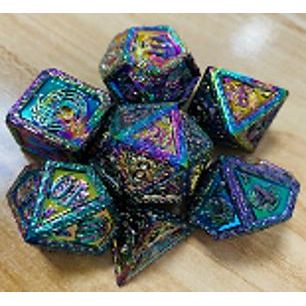 Galactic Dice Premium Dice Sets - Music Notes Rainbow Set of 7 Dice | Galactic Toys & Collectibles