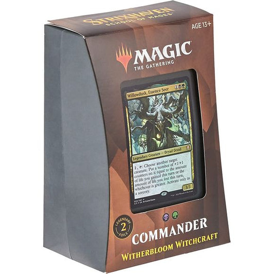 100-card ready-to-play STX Commander deck (2 foil, 98 nonfoil cards)
1 foil etched Display Commander