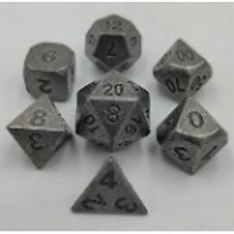 Galactic Dice Premium Dice Sets - NF Dice Silver (Ver 28) Set of 7 Dice with Tin | Galactic Toys & Collectibles