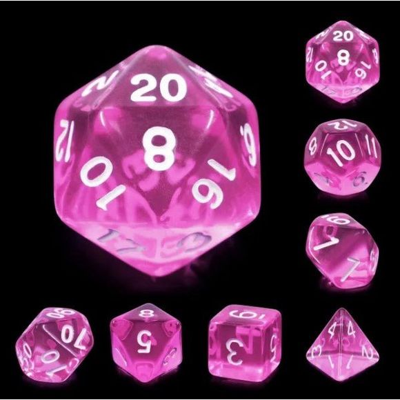 Galactic Dice HD Dice Sets - Magenta Gems Set of 7 Dice | Galactic Toys & Collectibles
