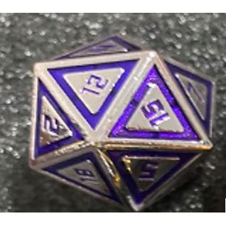 Galactic Dice D20 - Silver/Purple | Galactic Toys & Collectibles
