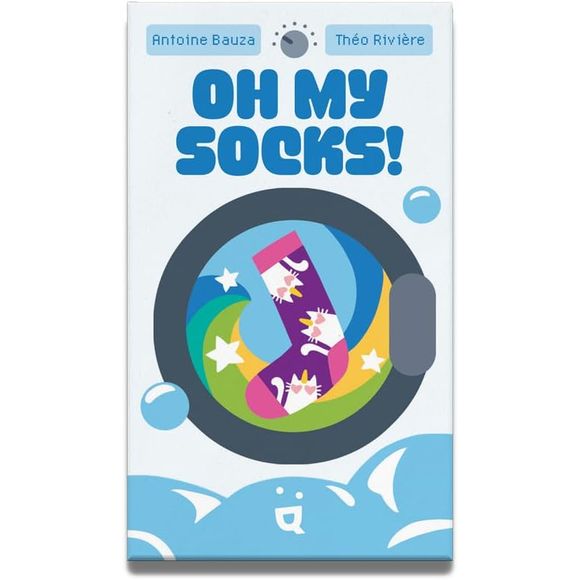 GET READY TO PAIR UP AND SCORE HIGH IN THIS EXCITING GAME OF SOCK MATCHING!

Collect the best pairs of socks in this fun and strategic card game! In Oh my socks!, you'll compete to create the most beautiful sock collection by gathering matching pairs. Each turn, draw two cards and choose one to keep
while giving the other to a neighbor. Watch out for special e­ects that can shake up the game! Only even sets of socks will earn you points, so plan your moves wisely. Will you end up with the best collection, o