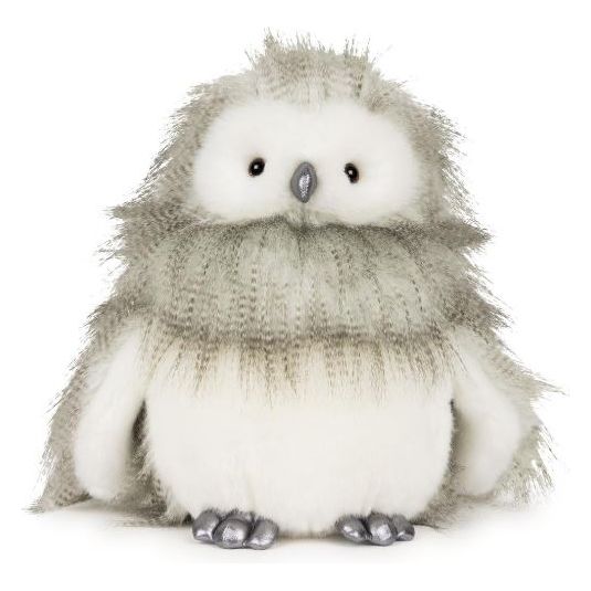 Rylee is a majestic, fluffy white and grey owl that sits at 11` in a perched position, ready to stand out at playtime or any plush collection. Rylee features a metallic beak with matching talons and uniquely soft, feathery plush.