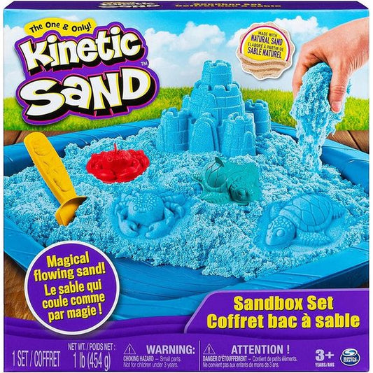 Spin Master Kinetic Sand Sandbox Playset (Blue Sand) | Galactic Toys & Collectibles